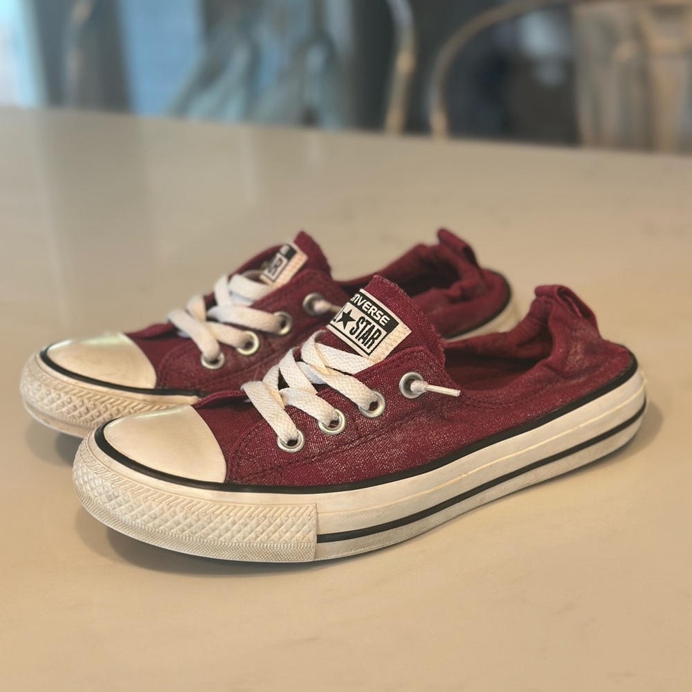 Converse Burgundy Low-Top Sneakers